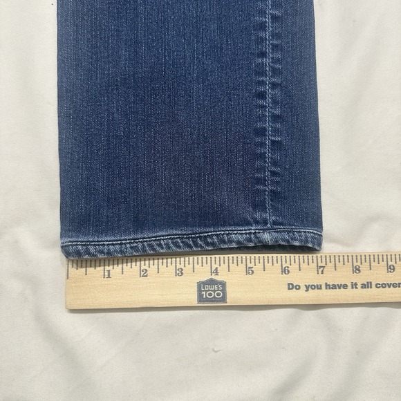 7 For All Mankind Mens Jeans Size 32 Blue Dark Wash Denim Distressed - Picture 14 of 15